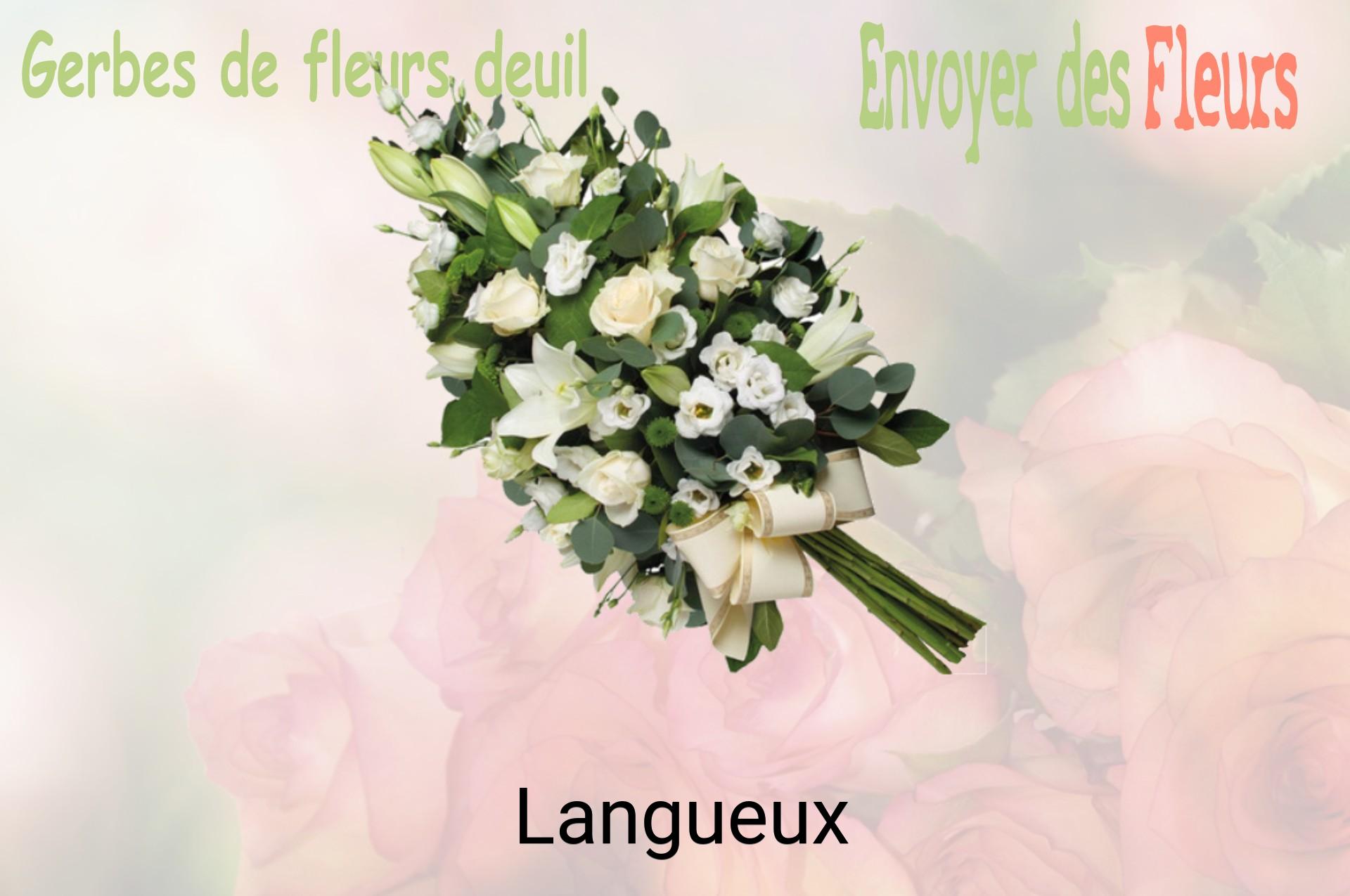 Gerbe de fleurs de deuil livrée à Langueux